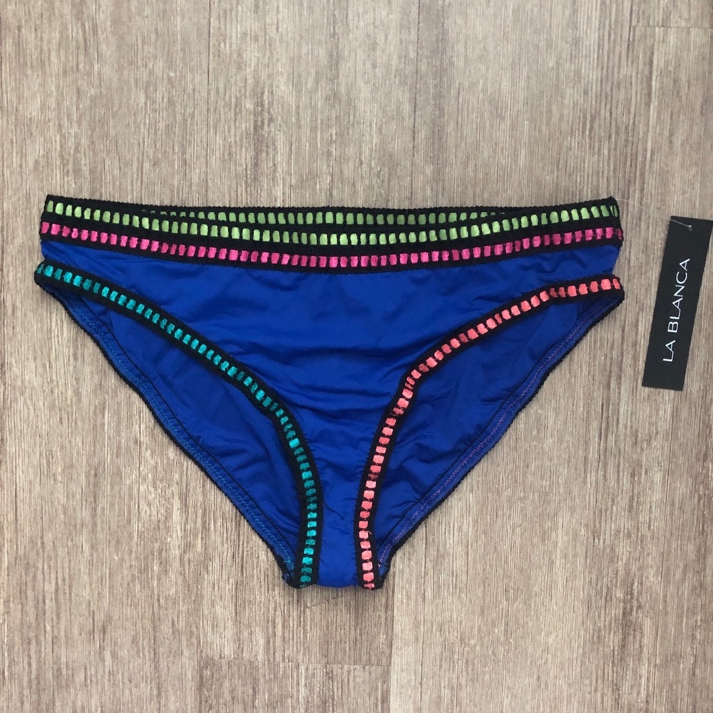 La Blanca Bright Blue Neon Bikini Swim Bottoms